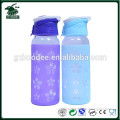 OEM borosilicate heat resistant wholesale sports juice glass water bottle with silicone sleeve